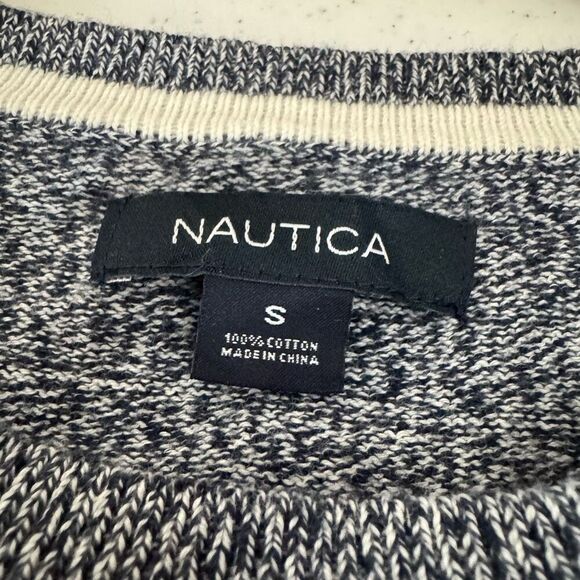 Nautica Women’s Grey Knit Sweater Size Small 100% Cotton Preppy Anchor Graphic - Picture 7 of 11